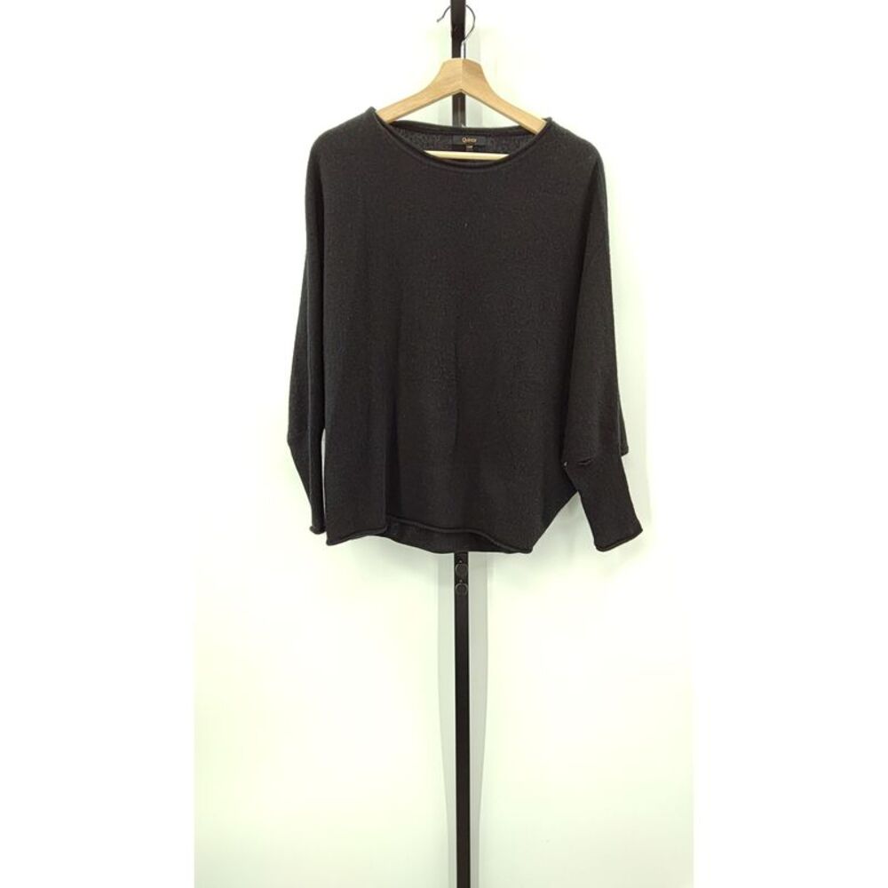 Quince Women Mongolian Cashmere Batwing Sweater Black S/M